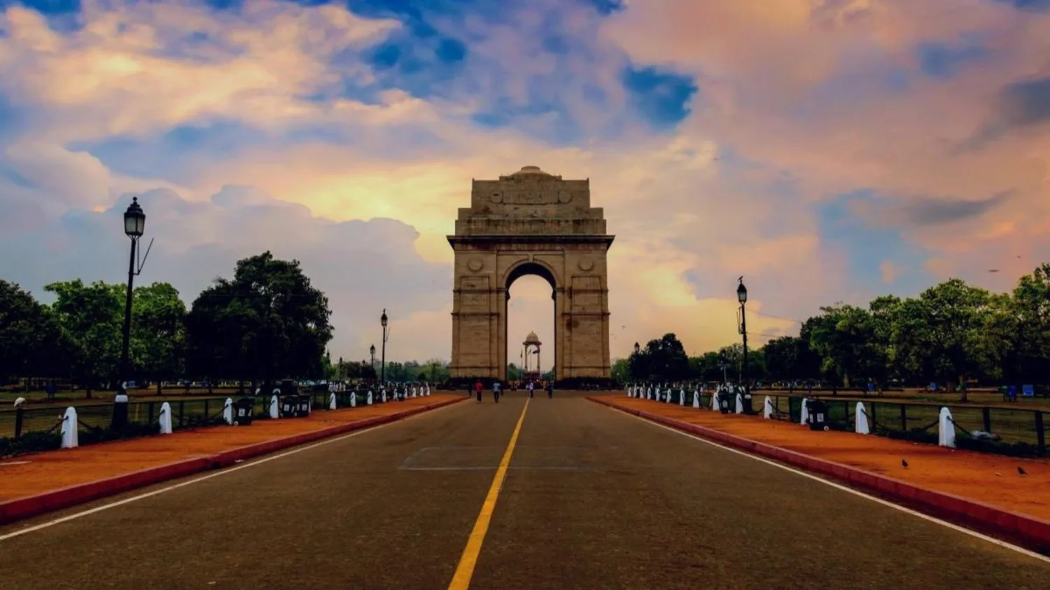 India Gate on the Rajpath boulevard, New Delhi